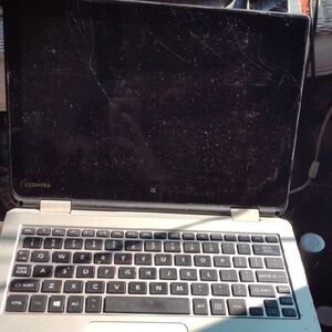 Toshiba Satellite Laptop with Black and Silver Design